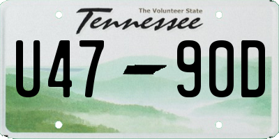 TN license plate U4790D