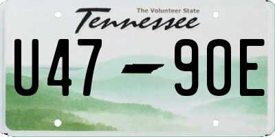 TN license plate U4790E