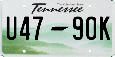 TN license plate U4790K