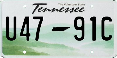 TN license plate U4791C
