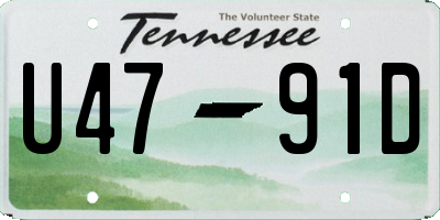 TN license plate U4791D