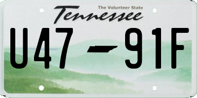 TN license plate U4791F