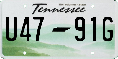 TN license plate U4791G