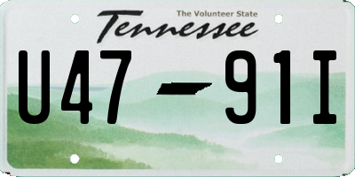 TN license plate U4791I