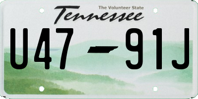 TN license plate U4791J