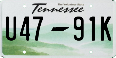 TN license plate U4791K