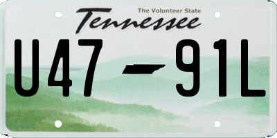 TN license plate U4791L