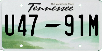 TN license plate U4791M