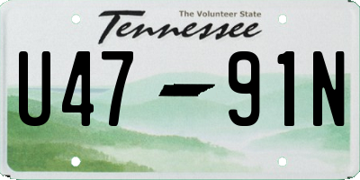 TN license plate U4791N