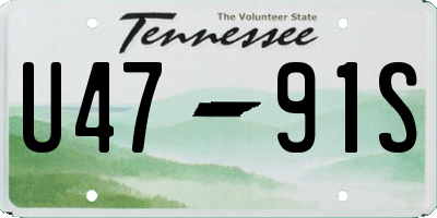 TN license plate U4791S