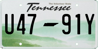 TN license plate U4791Y