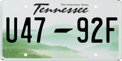 TN license plate U4792F