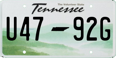 TN license plate U4792G