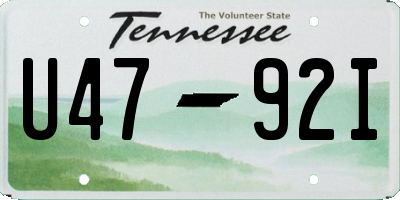 TN license plate U4792I