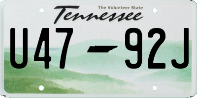 TN license plate U4792J