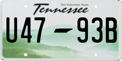 TN license plate U4793B