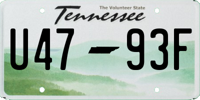 TN license plate U4793F