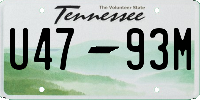 TN license plate U4793M