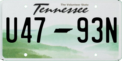 TN license plate U4793N