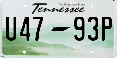 TN license plate U4793P