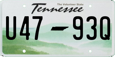 TN license plate U4793Q