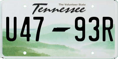 TN license plate U4793R