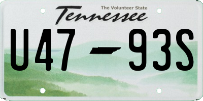 TN license plate U4793S
