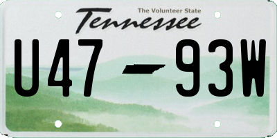 TN license plate U4793W