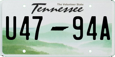 TN license plate U4794A