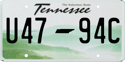 TN license plate U4794C