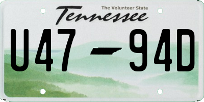TN license plate U4794D