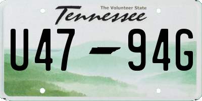 TN license plate U4794G