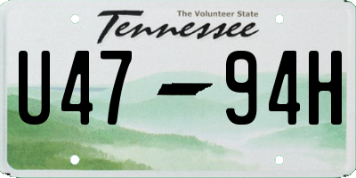TN license plate U4794H
