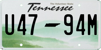TN license plate U4794M