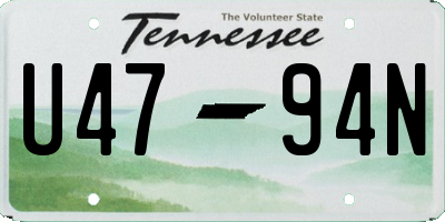 TN license plate U4794N