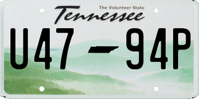 TN license plate U4794P