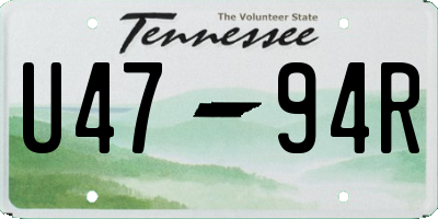TN license plate U4794R