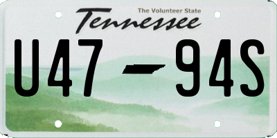 TN license plate U4794S