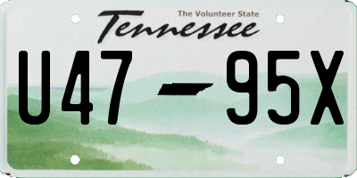 TN license plate U4795X