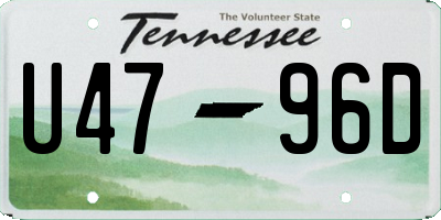 TN license plate U4796D