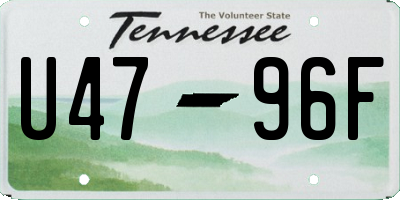 TN license plate U4796F