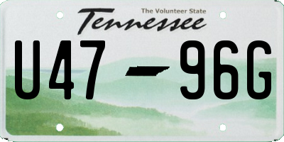 TN license plate U4796G
