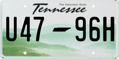 TN license plate U4796H