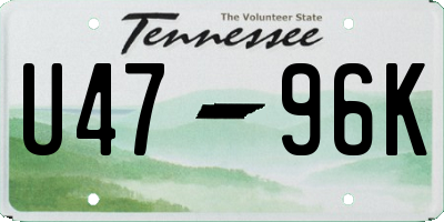 TN license plate U4796K