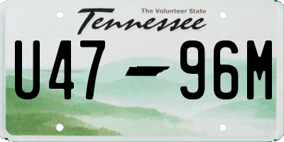 TN license plate U4796M