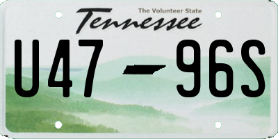 TN license plate U4796S
