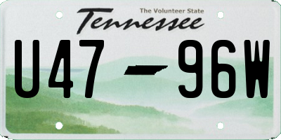 TN license plate U4796W