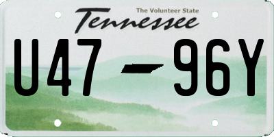 TN license plate U4796Y