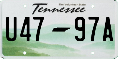 TN license plate U4797A
