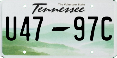 TN license plate U4797C